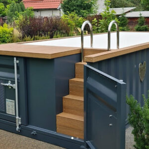 Container del pool di 6,2 mx 2,5 m con pompa di calore, pacchetto premium-Nuovo